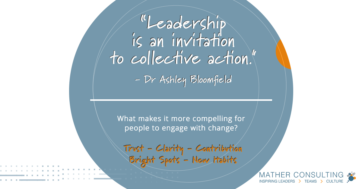 Leadership is an invitation to collective action - Dr Ashley Bloomfield