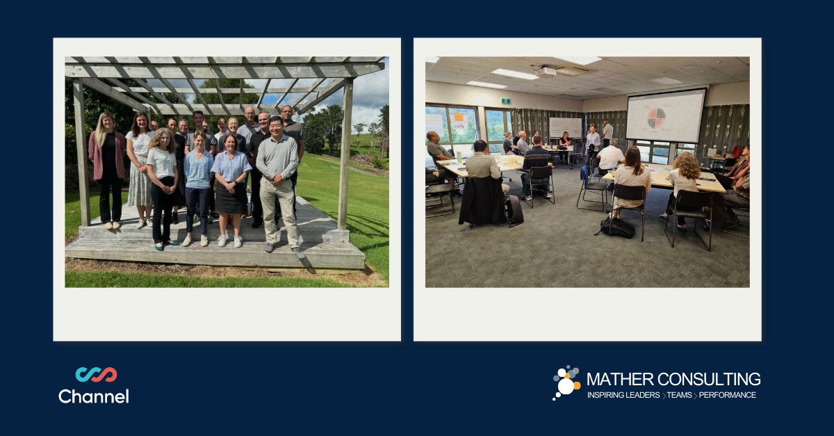 The Leading at Channel experience is a programme co-designed and facilitated by Mather Consulting with Channel Infrastructure